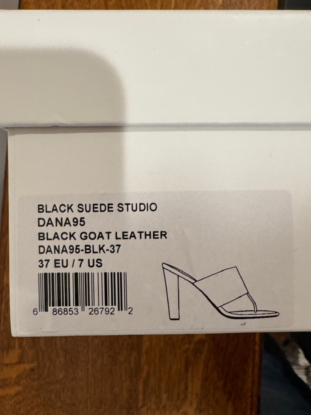 New Black Suede Studio Black High Heel Thong Sandals - Sleek Chunky Heel - Picture 7 of 7